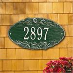 Morning Glory Oval Design Personalized Address Plaque