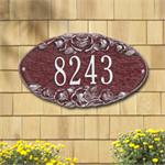Rose Oval Design Personalized Address Plaque