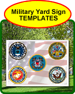 Military Yard Sign Templates