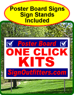 One Click Kits - Poster Board Yard Signs With Frames