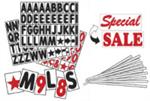 Replacement sign letters for all types of sidewalk signs.