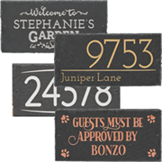 Slate Plaques Collection, Slate Etched Address Plaques