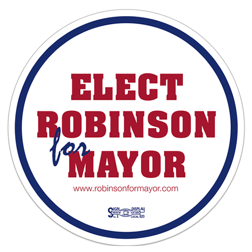 Bumper Sticker Full Color 4 1/2'' diameter Circle