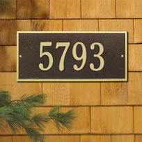 Hartford Standard Address Plaque Wall Sign One Line