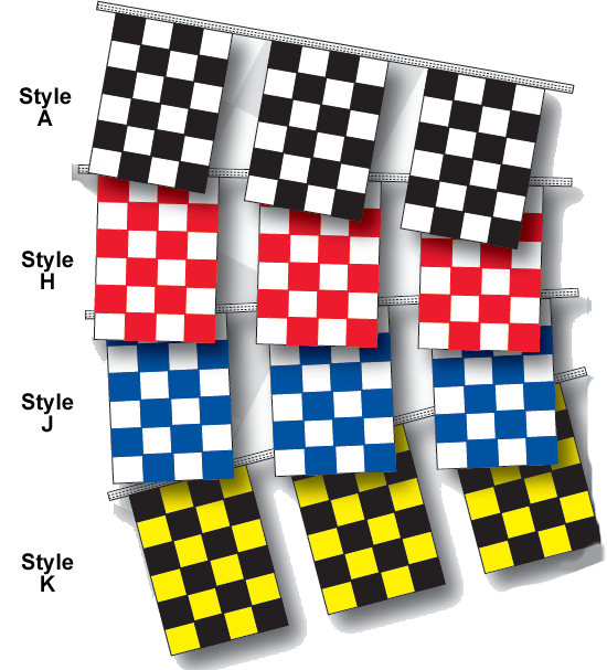 Checkered Flag Pennant Strings - Rectangle