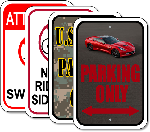 12"w x 18"h Metal Full Color Private Drive Parking Sign 