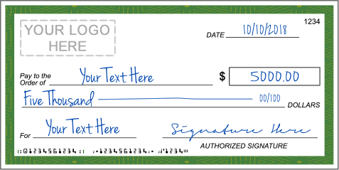 Giant Check Custom Colors