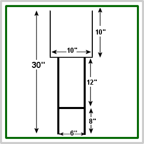 Details about   50 Stakes 30'' Tall x 10'' Wide x9Ga Wire Stake Use With Corrugated Plastic Sign 