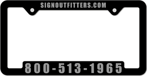 License Plate Frame #492 - Black