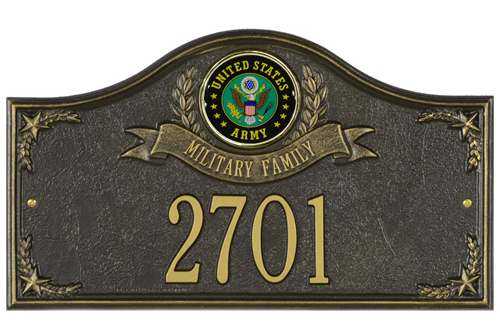 Army Address Plaque Military Family 1 Line