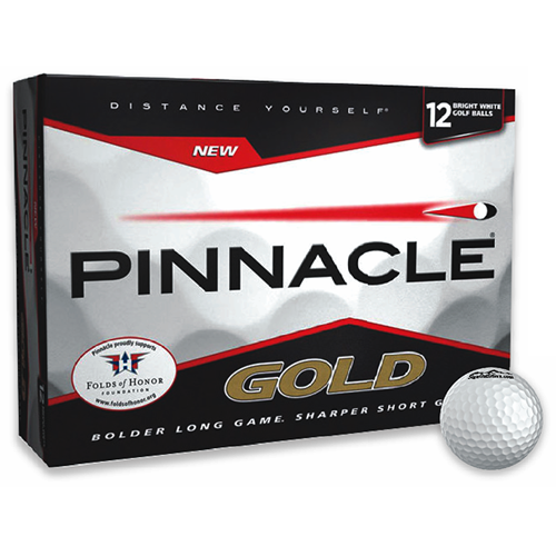 Personalized Pinnacle Gold Golf Balls with North Pole Imprint