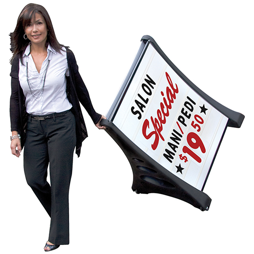 Rolling XL QuickLoad A Frame Sign Kit with Wheels Deluxe