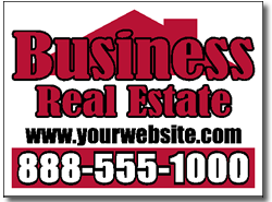 Realty Yard Sign Design with House Clip Art