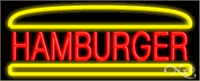 Hamburger Neon Sign - Regular Design for the Fourth of July