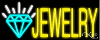 Jewelry with Diamond Graphic Neon Sign - Regular Design