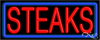 Steaks Neon Sign - Regular Design