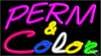  Perm & Color Neon Sign - Large Size Design