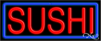 Sushi with Blue Border Neon Sign - Regular Design