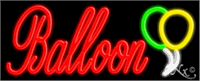 Balloon with Balloon Graphic Neon Sign - Regular Design