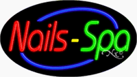 Nails-Spa Neon Sign - Flashing Design