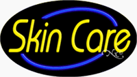 Skin Care Neon Sign - Oval Design