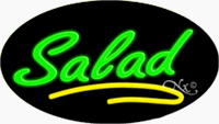 Salad Neon Sign - Oval Design