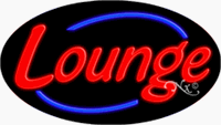 Lounge Neon Sign - Oval  Design