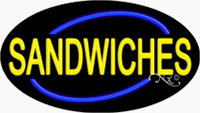 Sandwiches Neon Sign - Oval Design