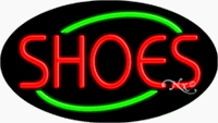 Shoes Neon Sign - Oval Design