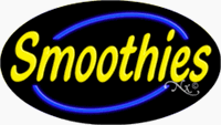 Smoothies Neon Sign - Oval Design