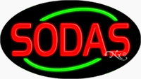 Sodas Neon Sign - Oval Design