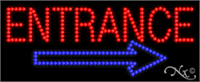 Entrance with Right Arrow LED Sign
