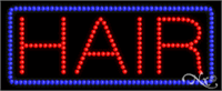 Hair with Blue Border LED Sign