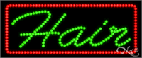Hair with Red Border LED Sign