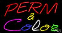 Perm & Color - LED Sign - Regular Design