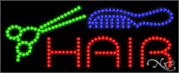 Hair with Scissors & Comb Graphic LED Sign