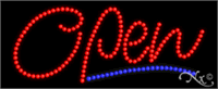 Open with Straight Line LED Sign - Regular Design