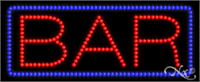 Bar with Blue Border LED Sign