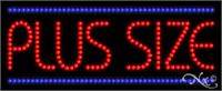 Plus Size with Blue Border LED Sign - Regular Design