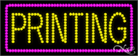 Printing with Pink Border LED Sign - Regular Design