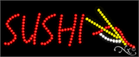 Sushi with Chopstick Graphic LED Sign - Regular Design