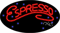 Espresso with Cup Graphic LED Sign - Flashing Design