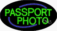 Passport Photo LED Sign - Flashing Design