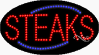 Steaks LED Sign - Flashing Design
