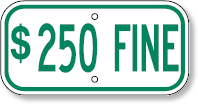 $250 Fine 12 x 6 GRN