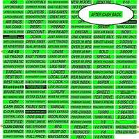 Fluorescent Chartreuse Windshield Decal - After Cash Back - (12 Pack)