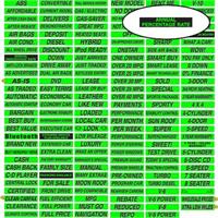 Fluorescent Chartreuse Windshield Decal - Annual Percentage Rate (12 Pack)