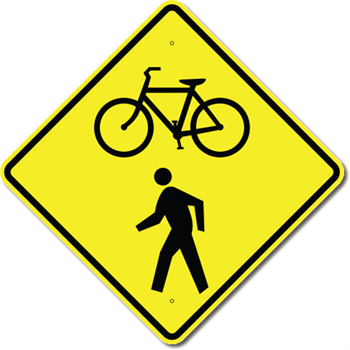 Bicycle Pedestrian Crossing Sign
