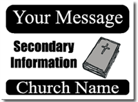 Church Yard Sign Design CH04 - One Click Kit - Bible Clip Art Design