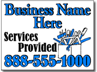 Construction Yard Sign Design CON02 - One Click Kit - Tool Box Clip Art